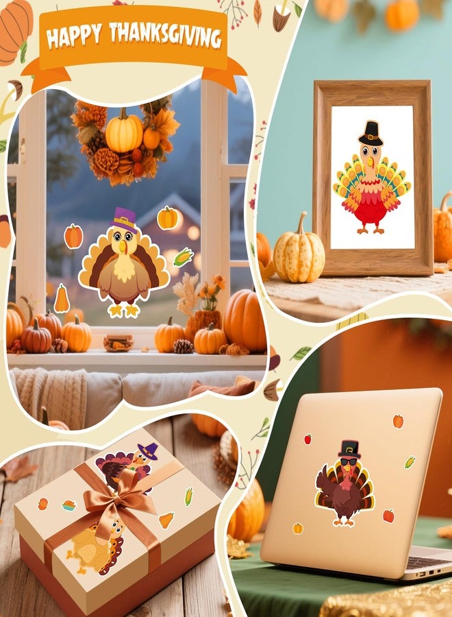 catnee Thanksgiving Stickers for Kids, 50 Sheets Make a Turkey Sticker, DIY Crafts for Kids, Happy Thanksgiving Face Stickers Party Favors Games Activities Decorations, Fall Gifts - Image 4